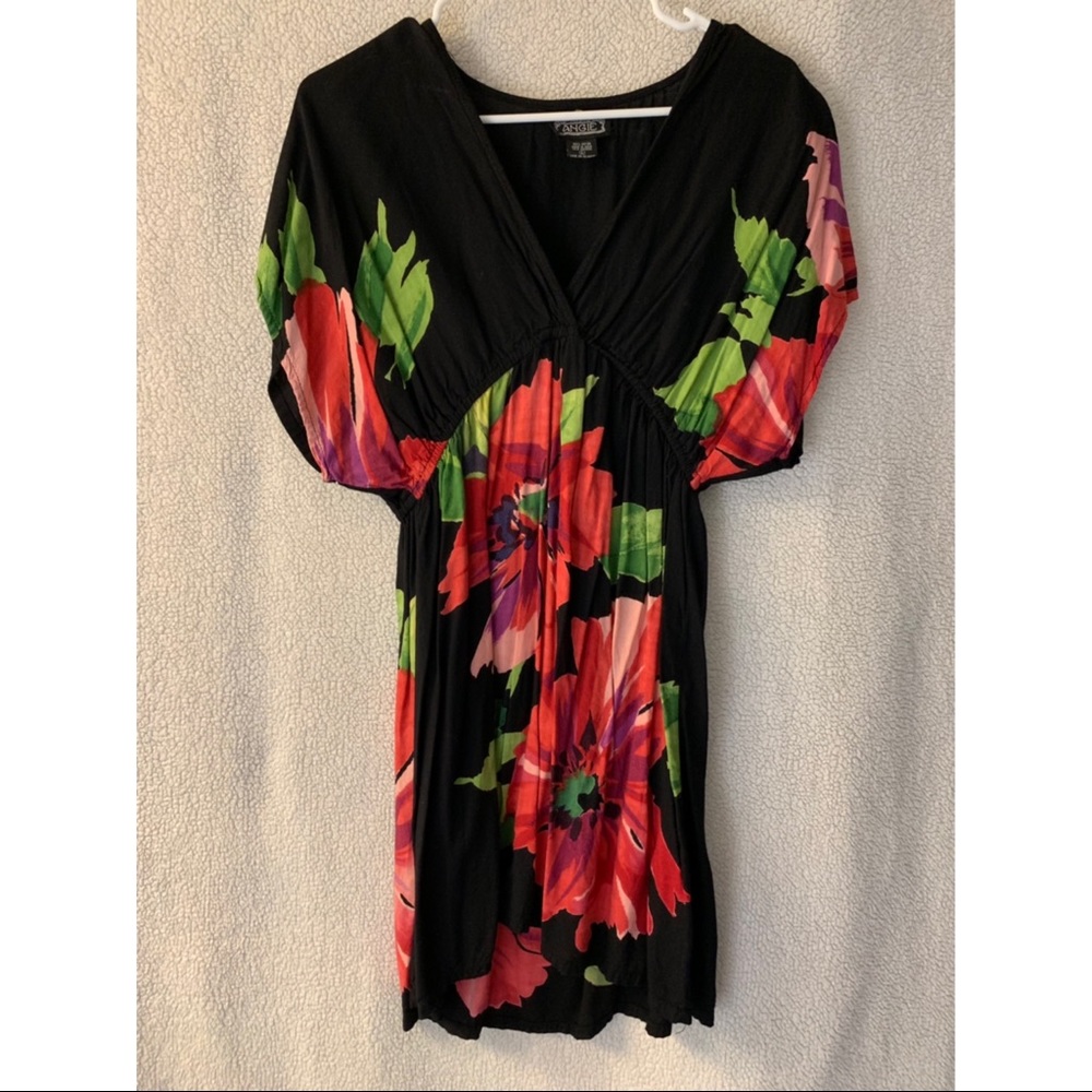 Black floral dress
